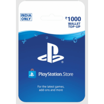 Пополнение бумажника для PlayStation Store 1000 рупий (Индийский регион)