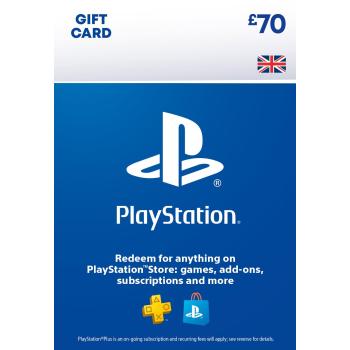 Пополнение Бумажника Для PlayStation Store 70 Pound (Регион Великобритания)